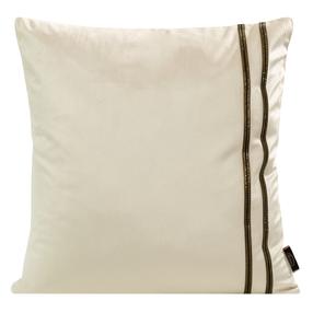 Dekoratīvs spilvena pārvalks Velvet 31, krēmkrāsa, 45 cm x 45 cm