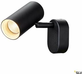 Valgusti seinale SLV Noblo 1008712, LED, 3000 °K, 1 x 6 W, must v. / must v.