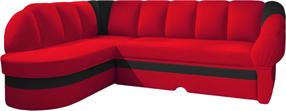 Kampinė sofa Benano Alova 46, Alova 04, raudona sp., kairinė, 180 x 250 cm x 85 cm