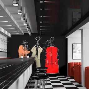 Fototapetas Artgeist Musical Instruments (Jazz) FTNT1415, 270 cm x 270 cm