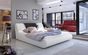 Lova dvigulė Flavio Soft 17, Soft 11, 160 x 200 cm, balta sp., be čiužinio, su grotelėmis