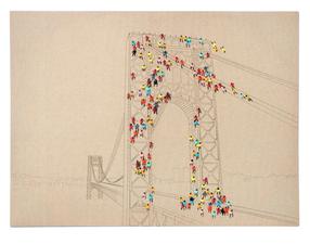 Картина маслом Kayoom Crowd II, 100 см x 75 см