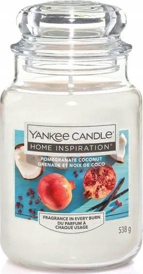 Свеча, ароматическая Yankee Candle Home Inspiration Pomegranate Coconut, 110 - 150 час, 538 г, белый цв.