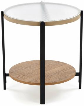 Kavos staliukas Kamala, rudas/juodas, 53 cm x 53 cm x 55 cm