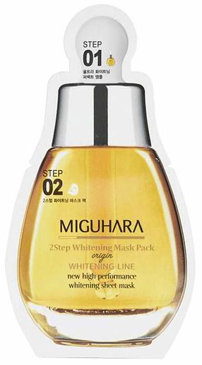 Sejas maska Miguhara Whitening-line Origin 2-step Whitening Mask Set, 25+