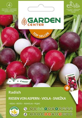 Семена Garden Center, редис Riesen Von Aspern/Viola/Sniežka, 3 г
