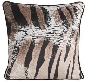 Dekoratyvinės pagalvėlės užvalkalas Ewa Minge 21 B, ruda sp./juoda sp., 45 cm x 45 cm