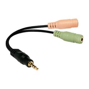 Laidas Logilink Audio Jack 4-pin Stereo 3.5 mm, 3.5 mm stereo female x 2, 0.15 m, juoda sp./žalia sp./oranžinė sp.