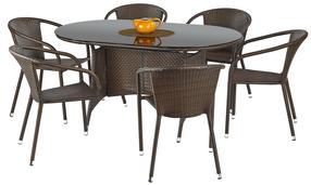 Lauko stalas Master, ruda sp., 150 cm x 90 cm x 74 cm
