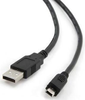 Vads Gembird USB to USB-micro Mini USB male, USB 2.0 A male, 1.8 m, melna krās.