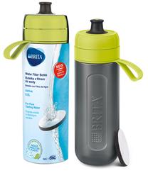 Sporta pudeles un šeikeri Brita Active, zaļa krās./pelēka krās., poliesters, 0.6 l