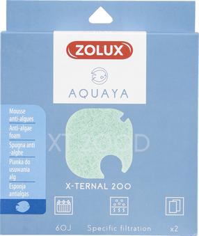 Filtro priedas Zolux Aquaya Anti-Algae Foam X-Ternal 200, žalia sp.