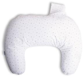 Barošanas spilvens BabyMatex Mini Relax Jersey, balta krās.