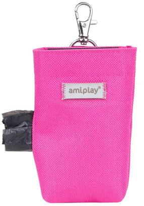 Maišelių šunų ekskrementams dėklas Amiplay rožinė sp.