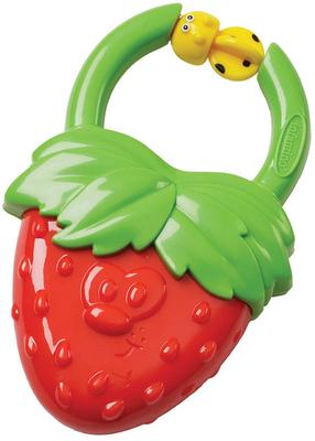 Прорезыватель Infantino Vibrating Strawberry, красный цв./желтый цв./зеленый цв.
