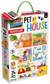 Dėlionė Lisciani Pet House Montessori, 28.5 cm, įvairių spalvų, 24 vnt.