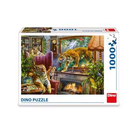 Dėlionė Dino Tigers Aweken To Life, 47 cm x 66 cm, 1000 vnt., įvairių spalvų