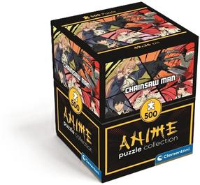 Puzle Clementoni Cubes Anime Chainsaw Man, 36 cm x 49 cm, 500 gab., daudzkrāsaina