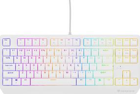 Vadu spēļu tastatūra Genesis Thor 230 TKL Outemu Brown, Angļu (US), balta krās.