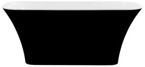 Ванна, свободно устанавливаемая Besco Assos Black&White Matt, 160 см x 70 см x 64.5 см, прямоугольный, металлический цв.