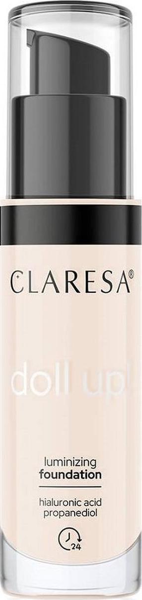 Grima bāze Claresa Doll Up! Illuminating, brūngans krās., 02 light, 34 g