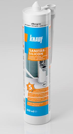 Silikonas Knauf, 300 ml, sidabro sp./pilka sp.