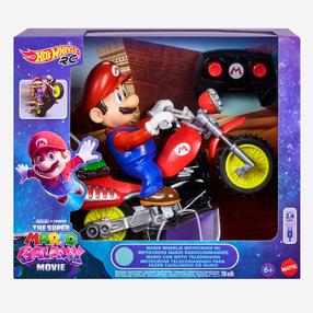 Rc motociklas Mattel Hot Wheels Mario Wheelie Motocross JML15, įvairių spalvų