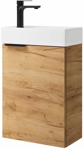 Vonios spintelė su praustuvu Riva SA40A-5, gold craft oak sp., 22 cm x 40 cm x 64 cm