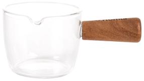 Mērces trauks Homla Carlos, Ø 6 cm, caurspīdīga krās., stikls/koks