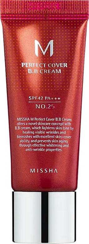 BB kreem Missha M Perfect Cover, SPF 42, 25 warm beige, 20 ml