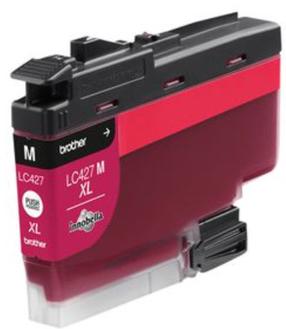 Tinte Brother LC427XLM, fuksīna (magenta) krās.