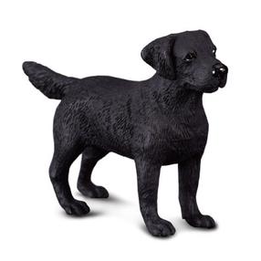 Žaislinė figūrėlė, šuo Collecta Farm Time Labrador Retriever 88076, 8.5 cm, juoda sp.
