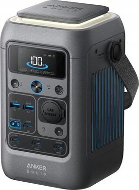 Nešiojamas įkroviklis (Power bank) Anker SOLIX C300X, 78000 mAh, pilka sp.