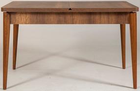 Galds izvelkams Kalune Design Vina, valriekstu krās., 129 - 163 cm x 80 cm x 75 cm