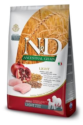 Sausas šunų maistas Farmina N&D Ancestral Grain Light Chicken, Spelt, Oats & Pomegranate, vištiena, 12 kg