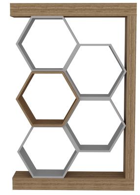 Grīdas plaukts Kalune Design Artemis 322RTC1114, balts krās./valriekstu krās., 140 cm x 90 cm x 24.6 cm
