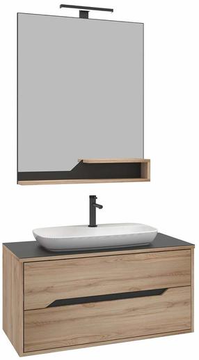 Vannas istabas mēbeļu komplekts Kalune Design Galia, ozola krās., 50 cm x 100 cm x 50 cm