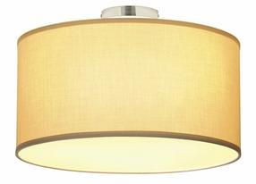 Šviestuvas lubų SLV Soprana 155373, E27, 3 x 60 W, smėlio sp. / chromo sp., 50 x 50 x 33 cm