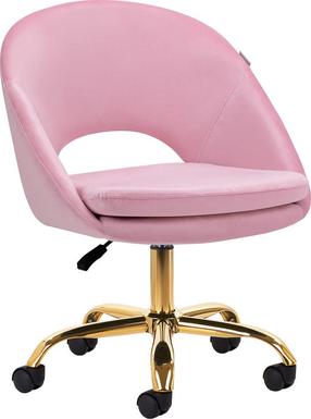 Darbo kėdė 4Rico QS-MF18G, 56 x 46 x 47 - 59 cm, rožinė sp.