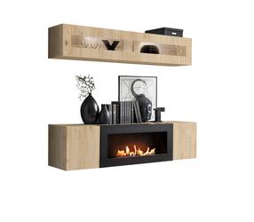 Svetainės baldų komplektas ASM Fly N2, vidaus, medžio