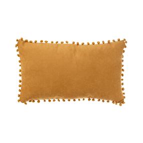 Dekoratyvinė pagalvėlė Domoletti Ponpon, geltona sp., 30 cm x 50 cm