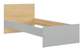 Lova viengulė Nandu, pilka, 90 x 200 cm, be patalynės dėžės, be čiužinio