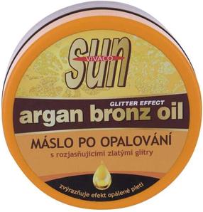 Ķermeņa sviests pēc sauļošanās Vivaco Sun Argan Bronz Oil Glitter Aftersun Butter, 200 ml