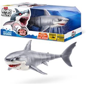 Rotaļu dzīvnieks haizivs Zuru Robo Alive Great White, pelēka krās.