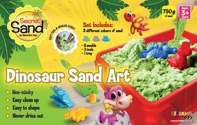 Modeļu smiltis Gerardo's Toys Dinosaur Sand Art, daudzkrāsaina