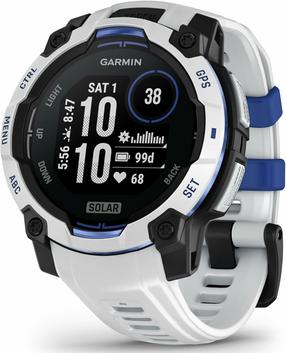 Viedais pulkstenis Garmin Instinct 3 45mm Solar 010-02934-03, balts krās./melns krās.