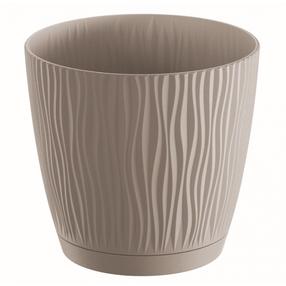 Gėlių vazonas Prosperplast Sandy P DSY110P, plastikinis, Ø 11 cm, ruda sp.