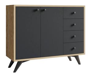Komoda Kalune Design Waga 811MDD4148, antracito sp./ąžuolo sp., 82 cm x 100 cm x 35 cm