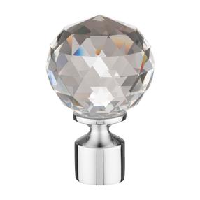 Наконечник карниза Domoletti Crystal, Ø 19 мм, хромовый цв.