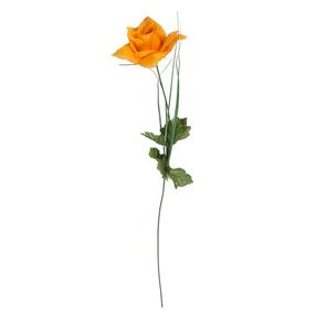 Mākslīgie ziedi, roze Domoletti, oranža krās., 60 cm
